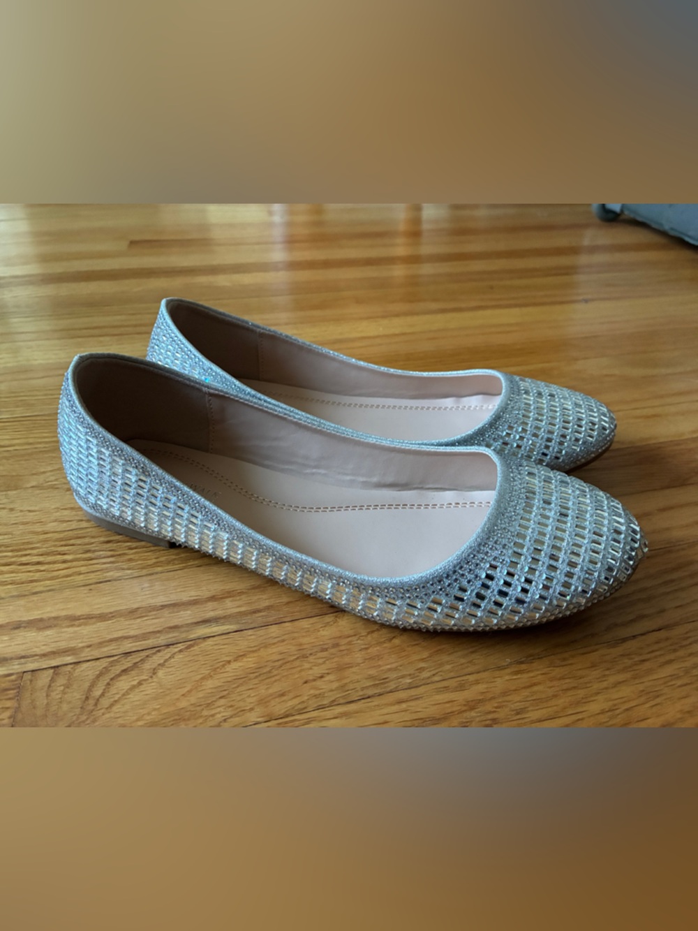 Benjamin Walk Silver Embellished Slip-On Flats